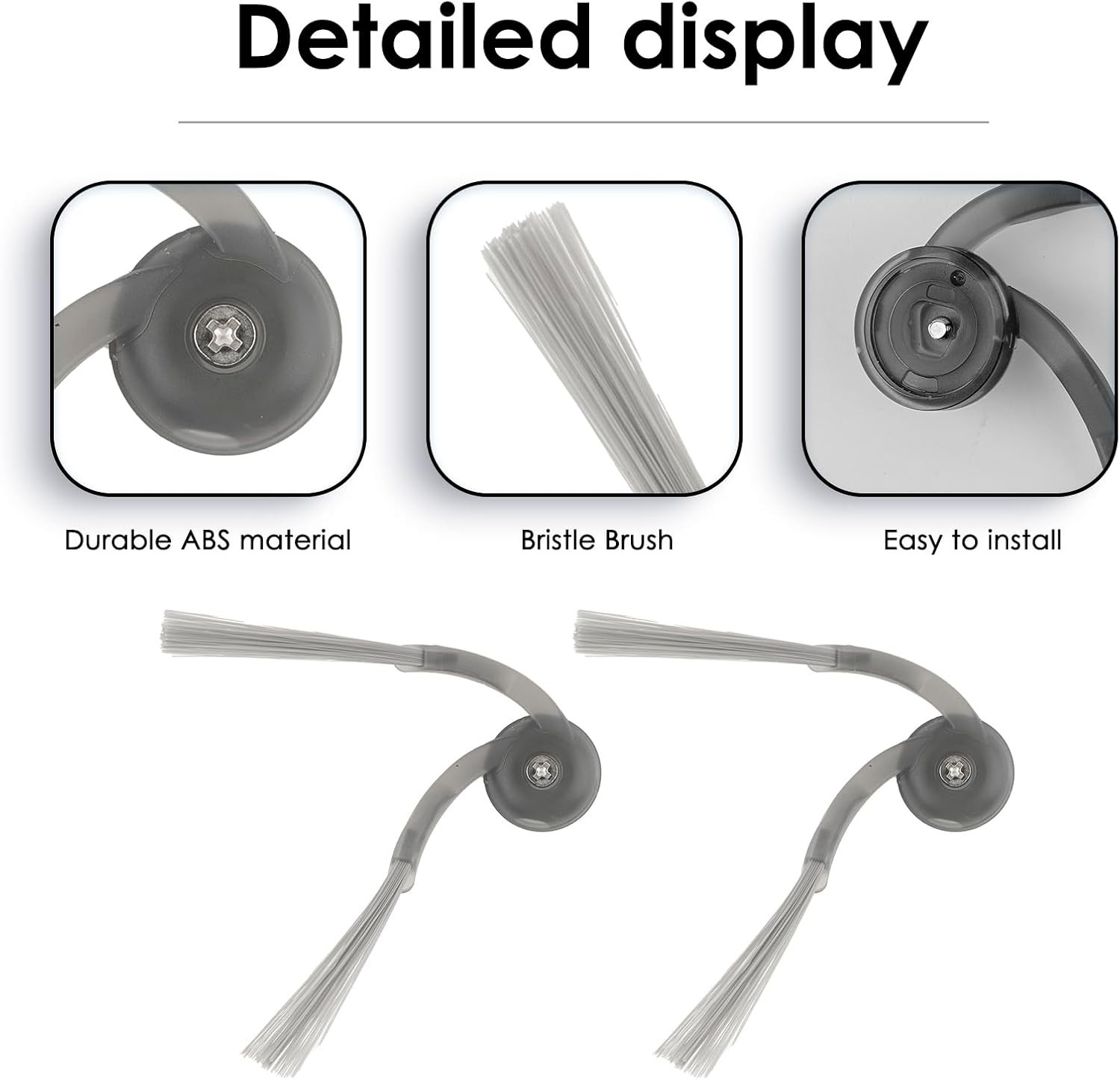 12 Pack – Side Brushes for Roborock Qrevo S5V/ QV 35A/ QV 35S/ Q10 S5/ Q10 X5…