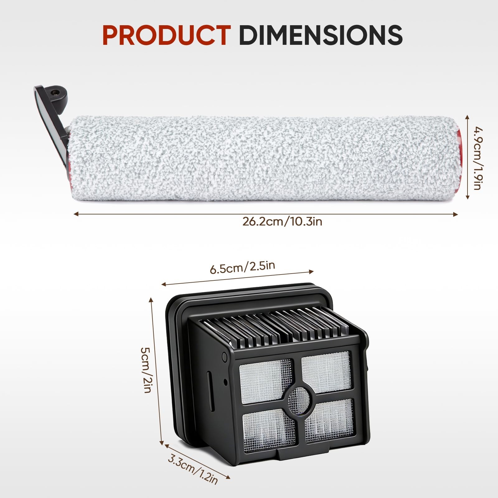 LBLVBNEWD Roller Brush Replacement Compatible with Dreame H12 Pro, H12 Dual, …