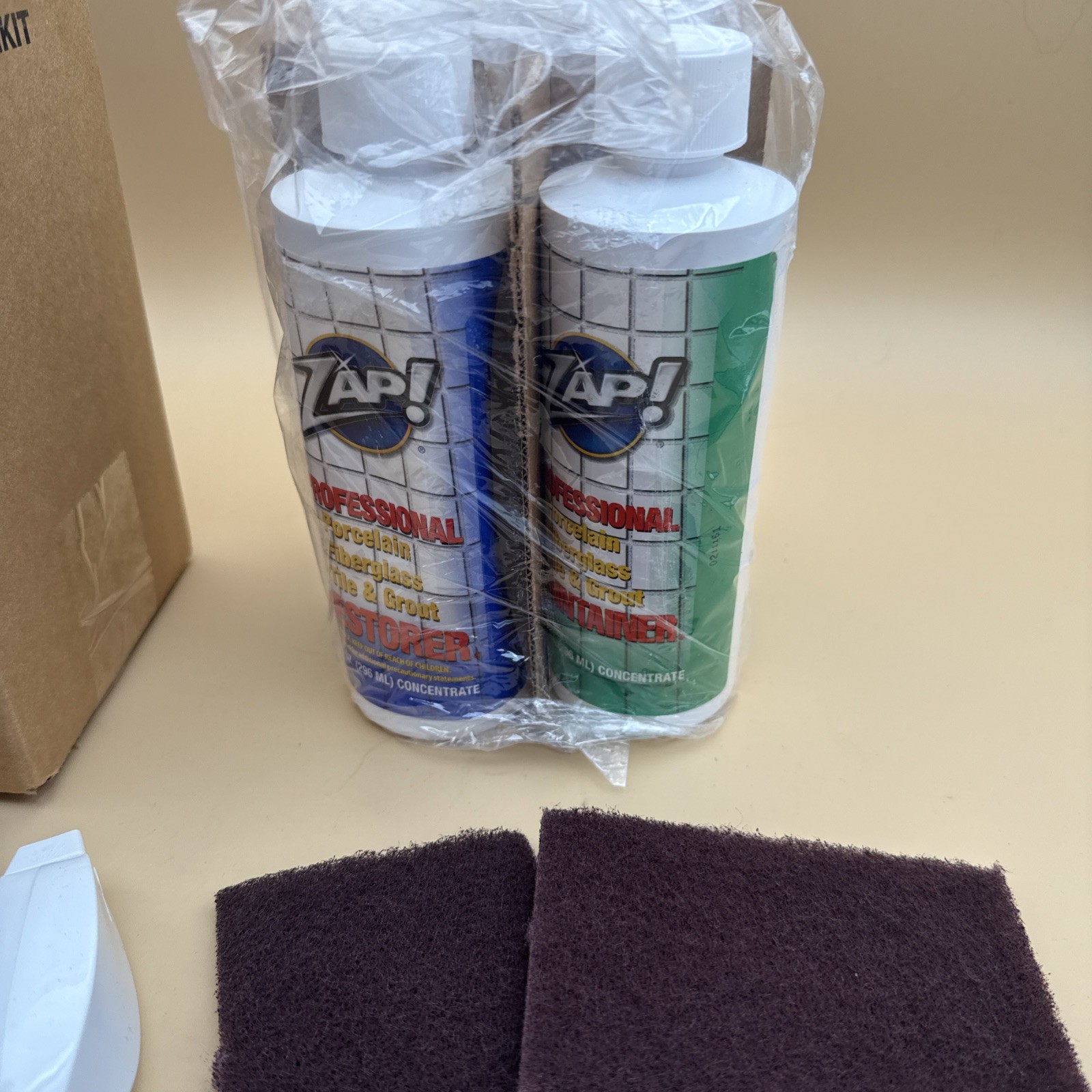 ZAP Professional Porcelain Fiberglass Tile Grout Kit Restorer Maintainer 4 Pack