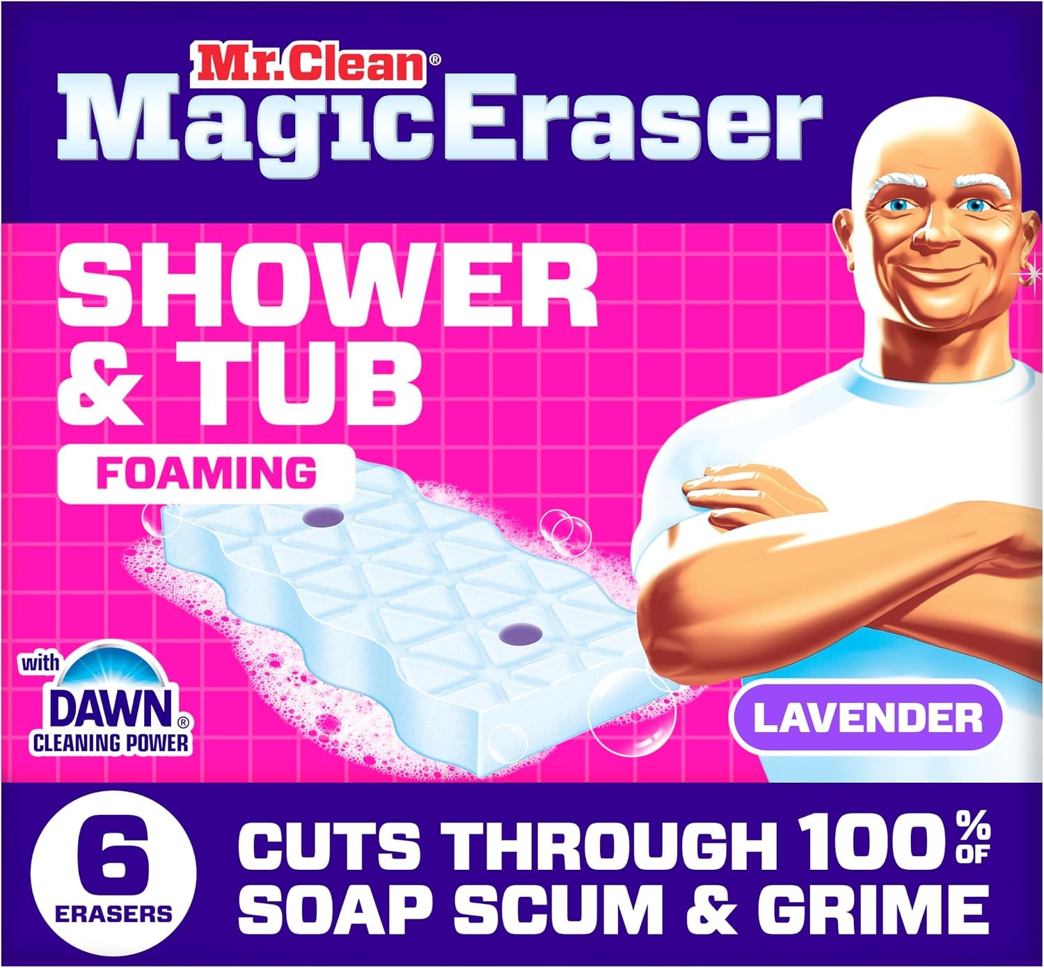 Magic Eraser Sponge, Bathroom, Shower, Tub Cleaner, Soap Scum Remover,