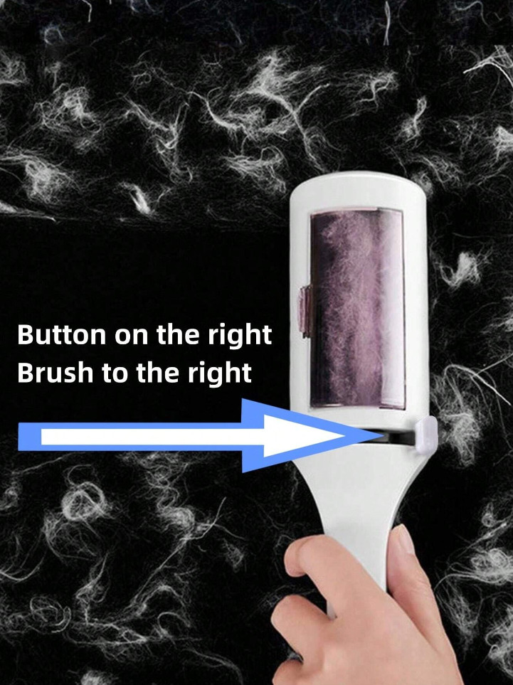 1pc Portable Lint Roller Static Brush Dry Cleaning Sticky Hair Remover Tool