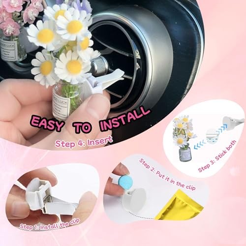 Girl Girly Car Accessories for Women, Cute Car 1 Pack-Pink Florescence Pink