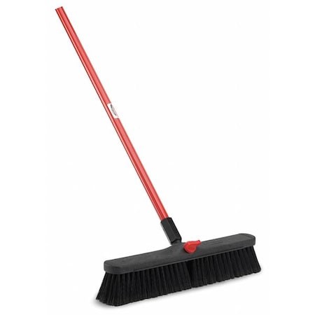 Libman 800 18 In Sweep Face Smooth Surface Push Broom, 3 In Bristle, 60 In L