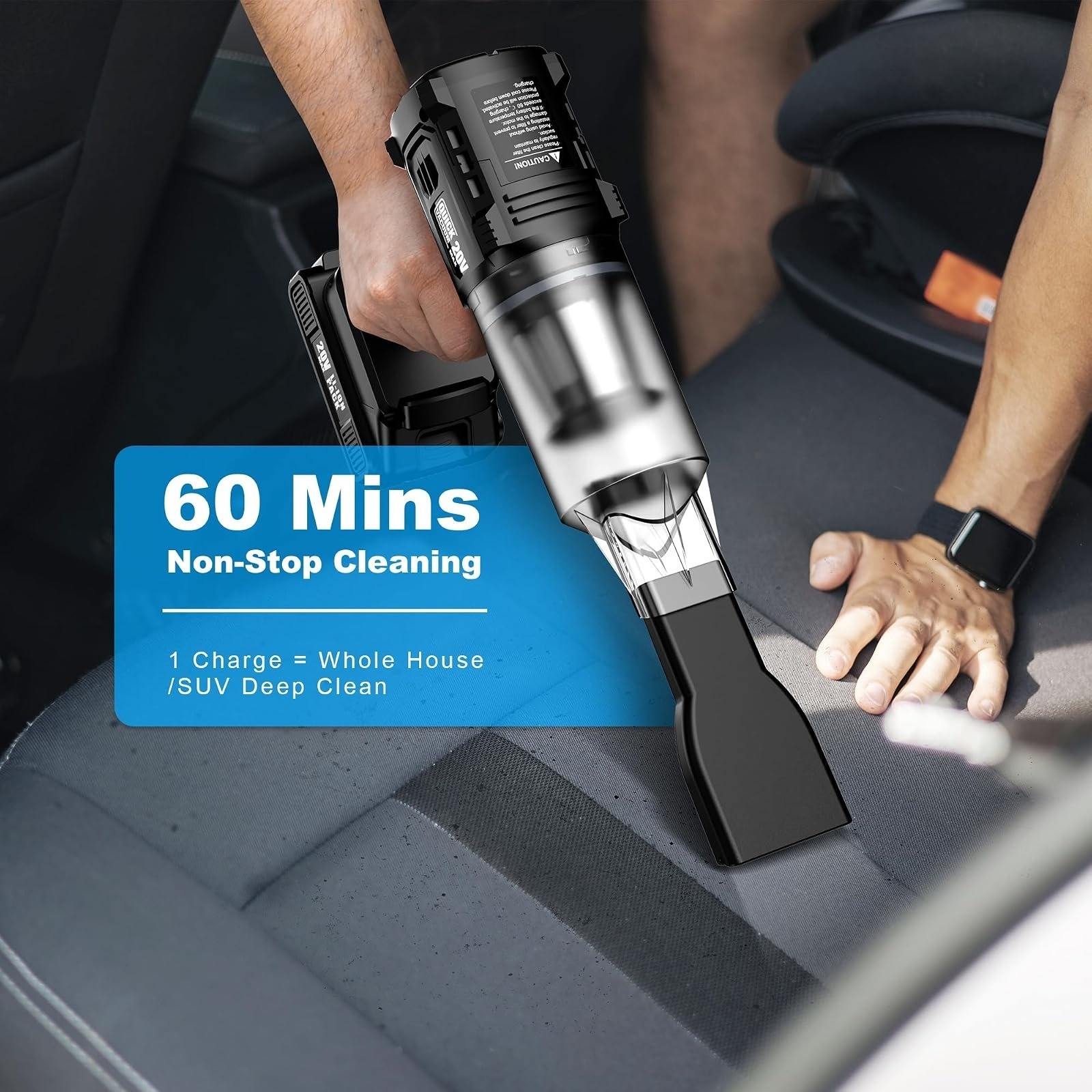 ONAVOT Cordless Car Vacuum Cleaner 35000PA Suction with 2 Batteries