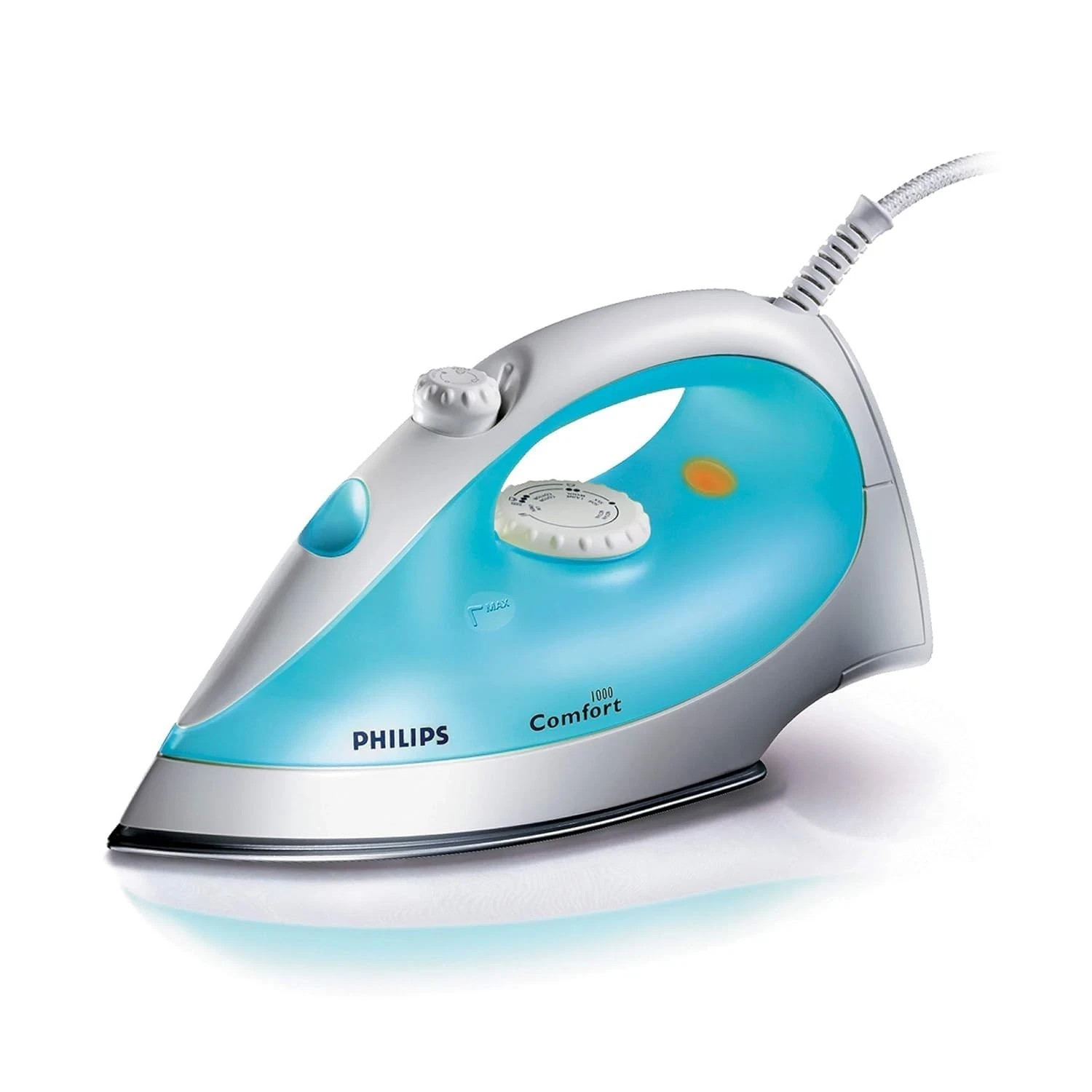 Philips Steam Iron GC1011/01 with 1200 Watts power, linished soleplate 220V