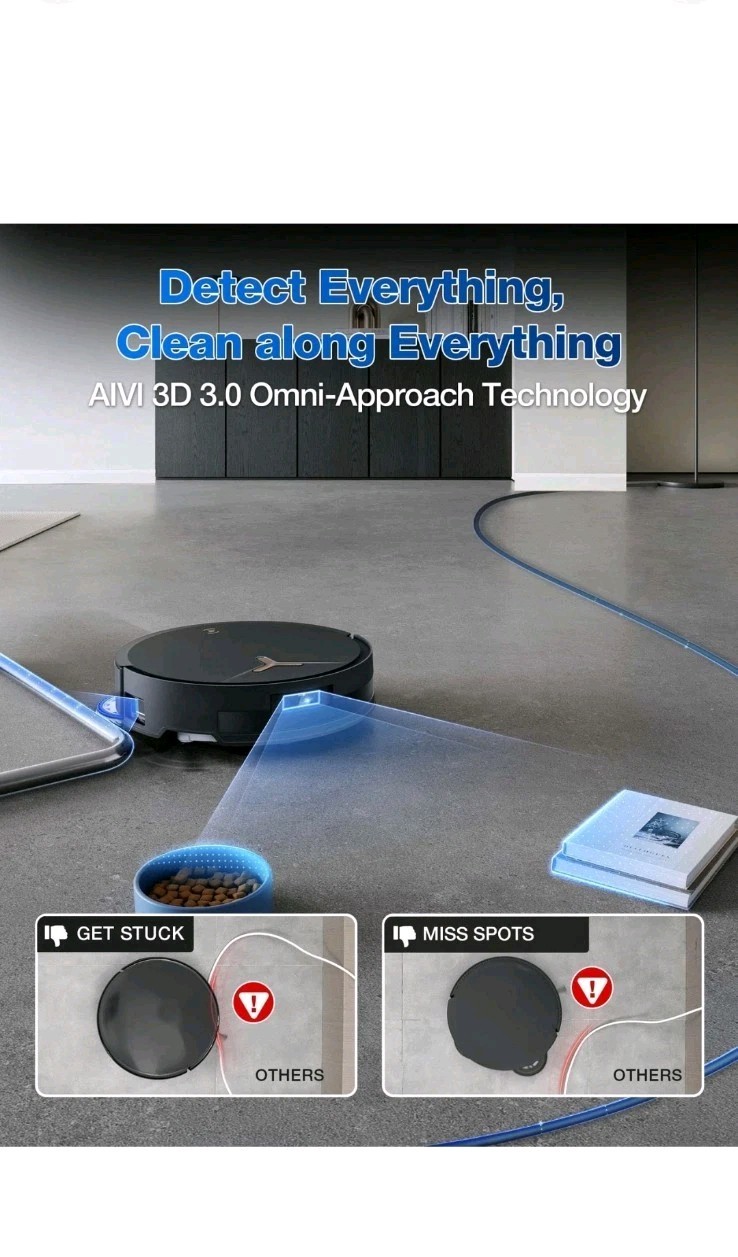 ECOVACS DEEBOT T50 MAX PRO Omni Robot Vacuum and Mop, 18,500Pa Suction, 18mm