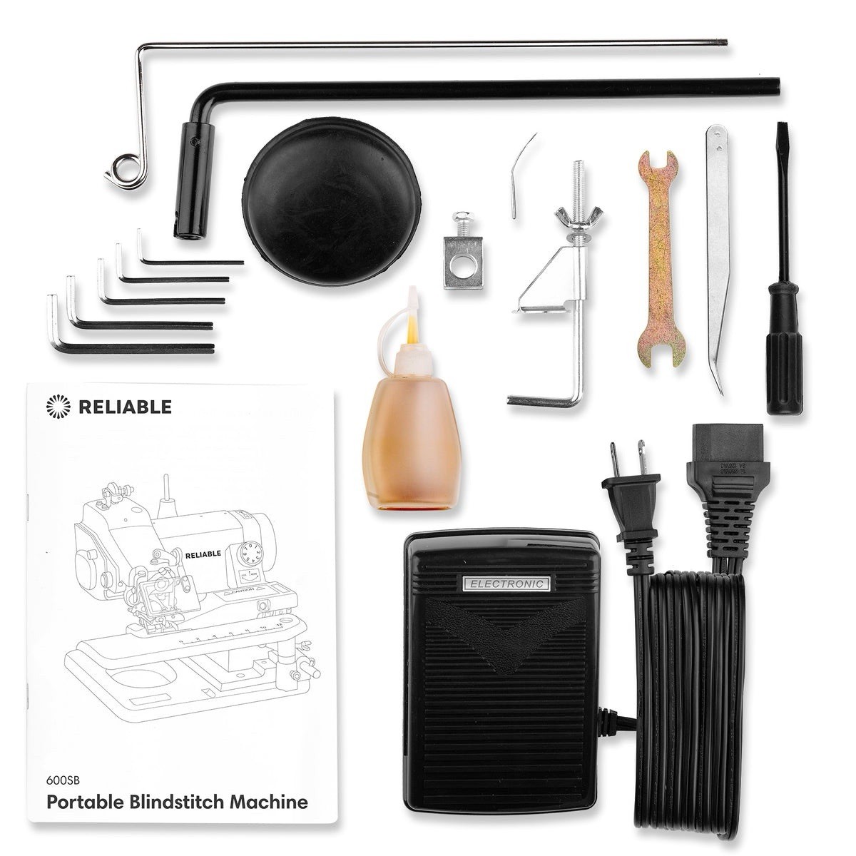 Reliable Maestro 600SB Portable Blindstitch Sewing Machine w Skip Stitch Hemming