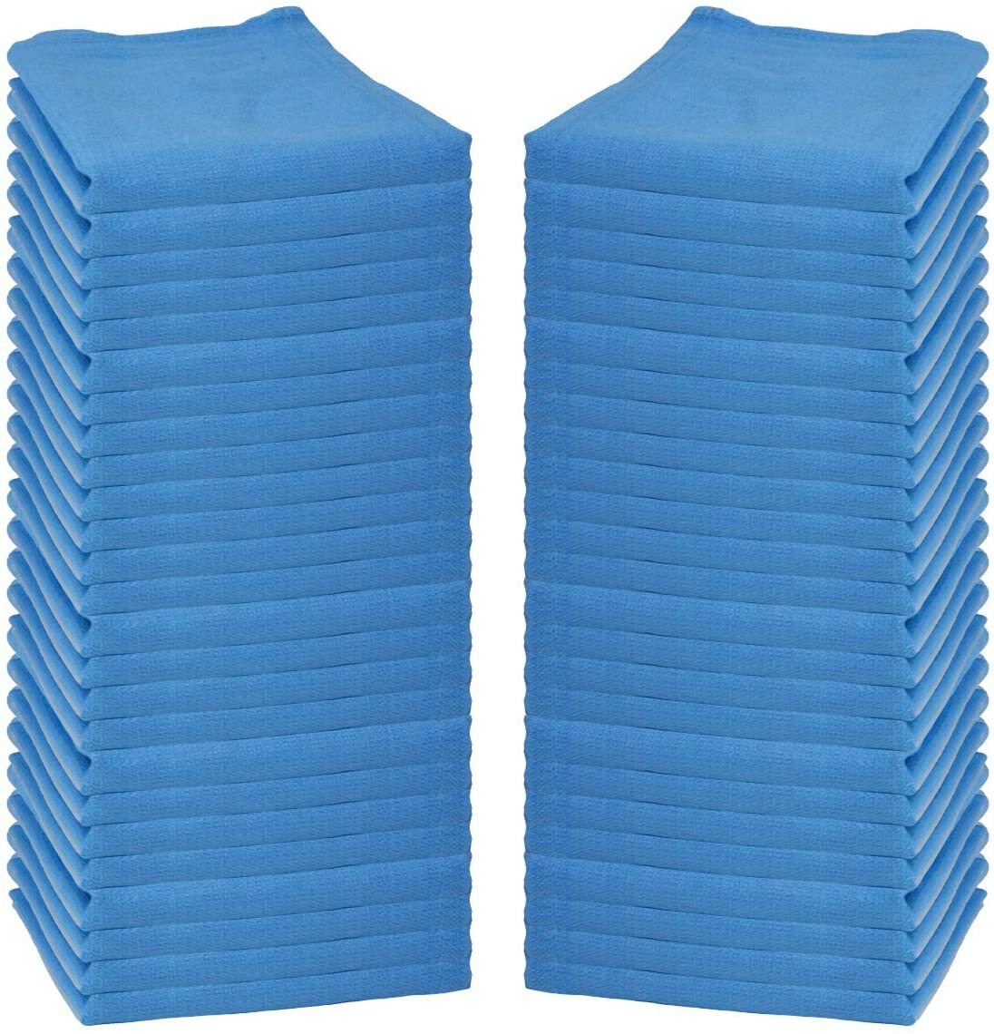 Bag of 50 Huck Cleaning Towels – 14 x 24 Cotton Reusable Blue Drying Cloth Rags