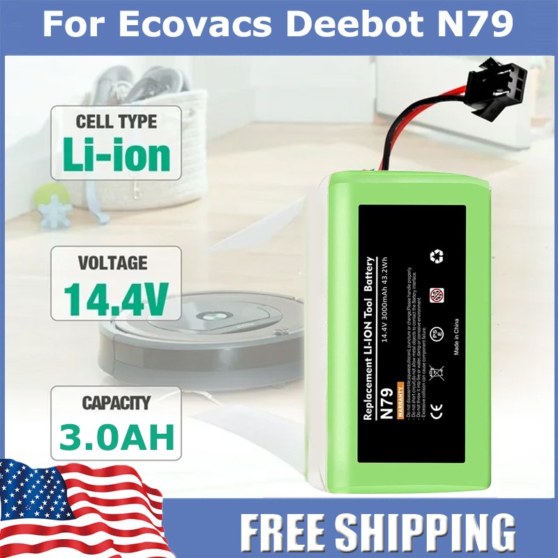 For Ecovacs Deebot N79 N79S N79SE 500 DN622 661 Eufy 11S Replacement Battery