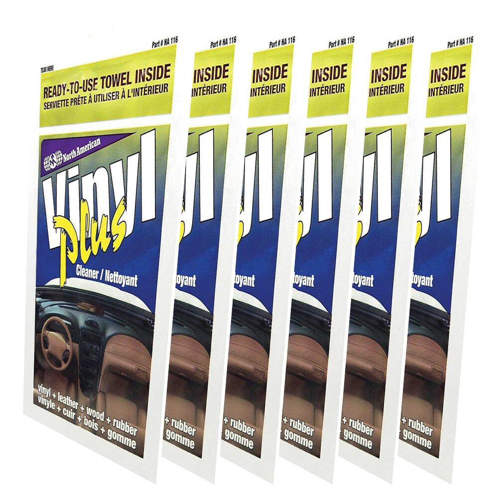 Blue Magic Vinyl Plus Cleaner Towel, Good for Vinyl, Leather, Wood & Rubber -6PK
