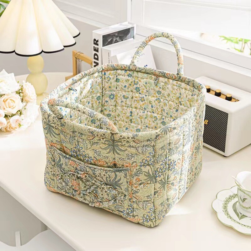 Fabric Storage Basket Rural Style Portable Clothes Miscellaneous Storage Basket