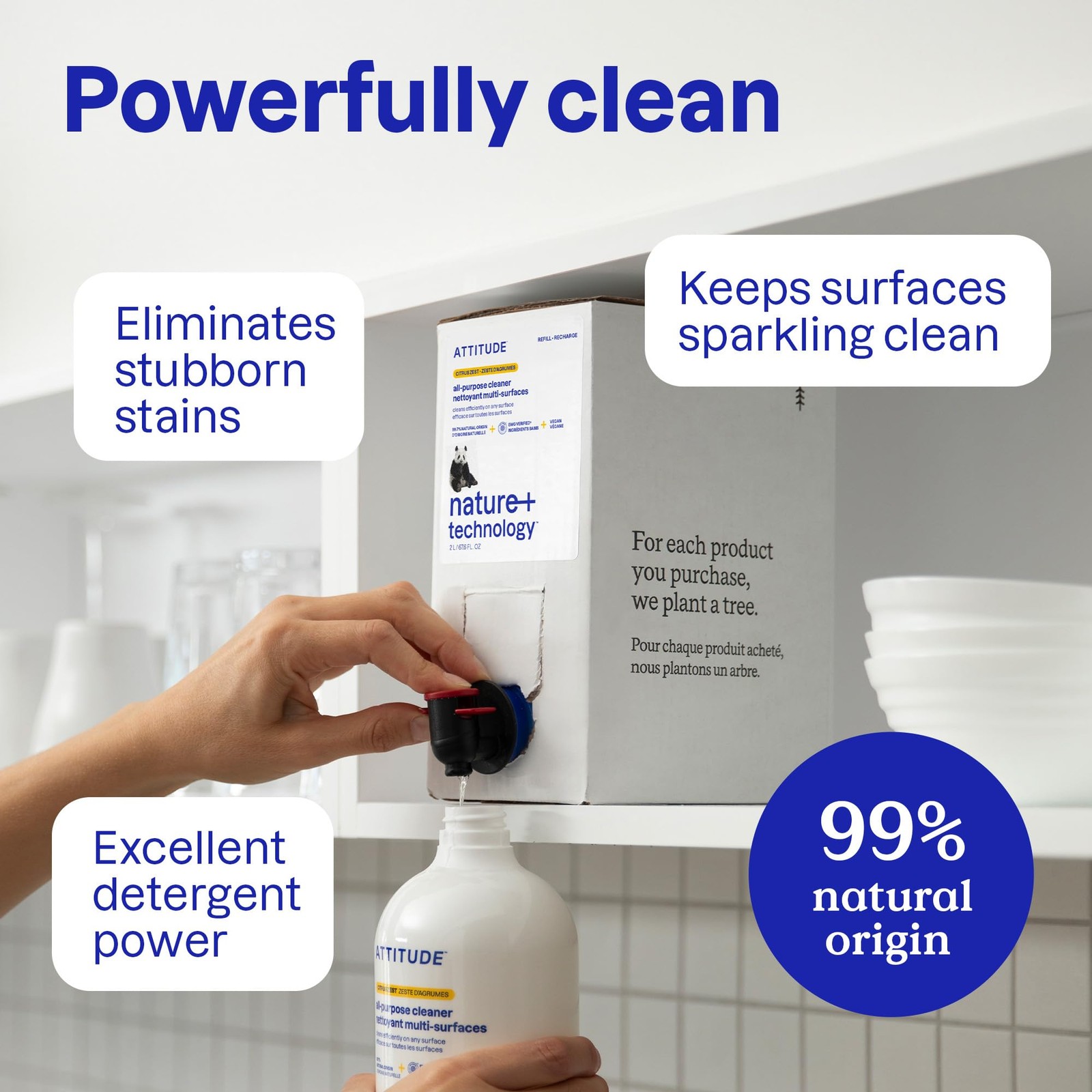 ATTITUDE All Purpose Cleaner Spray, EWG Verified, 27.1 Fl Oz (Pack of 1)