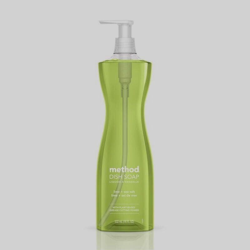 3 ~ Method Lime & Sea Salt Scent Liquid Dish Soap 18 oz Plant Based Cruelty Free