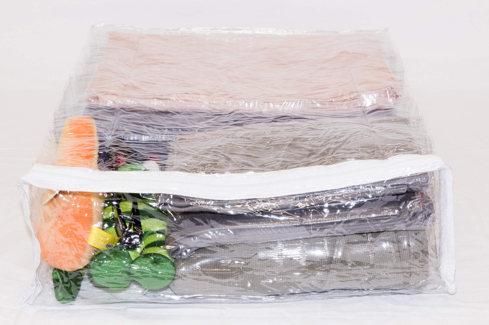 10 PCS Clear Vinyl Zippered Storage Bags 15x18x5 Inch Moving Closet Bag