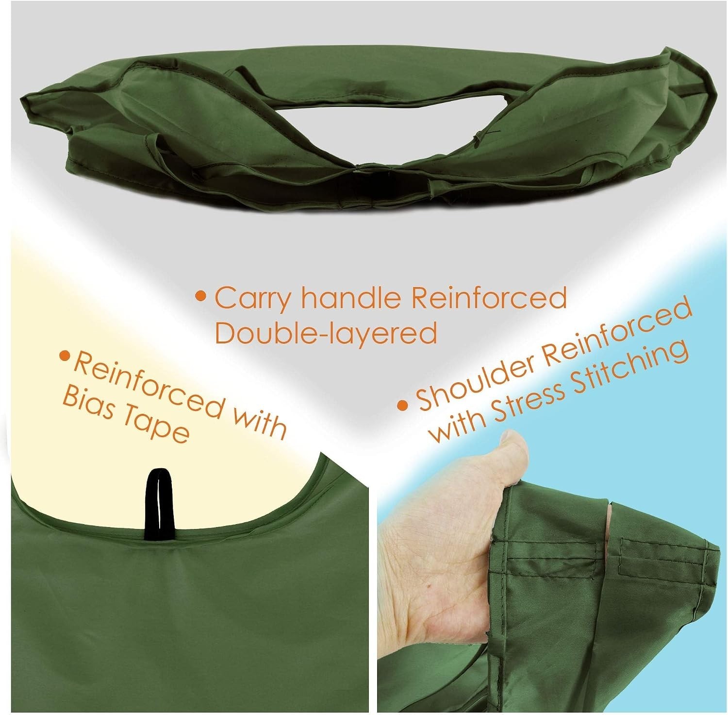 Reusable Grocery Bags Bulk 10 Pack Large 50LBS Polyester Folding Durable