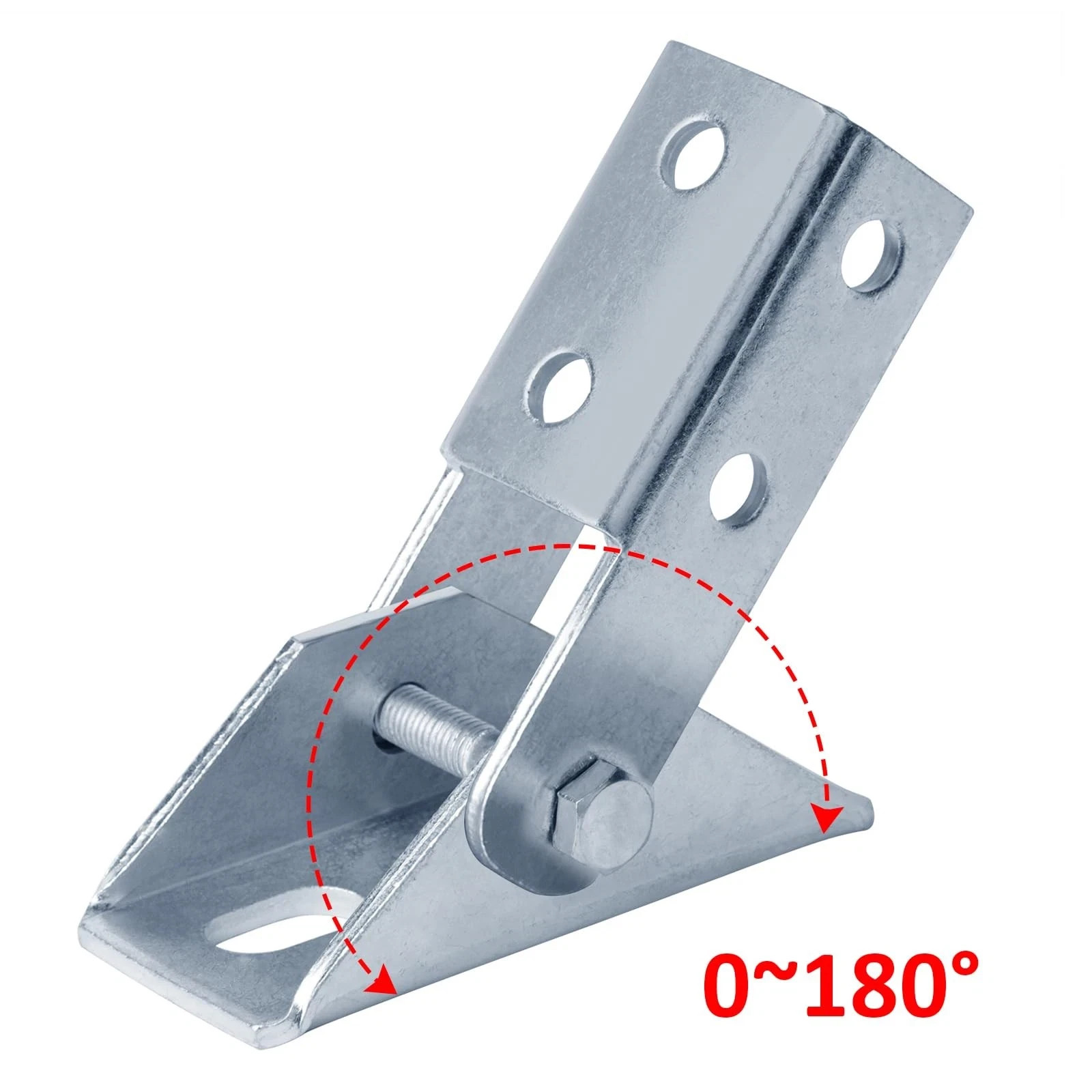 2 Pcs Adjustable Brace Fitting for 1-5/8″ Strut Channel Single Channel Hinged