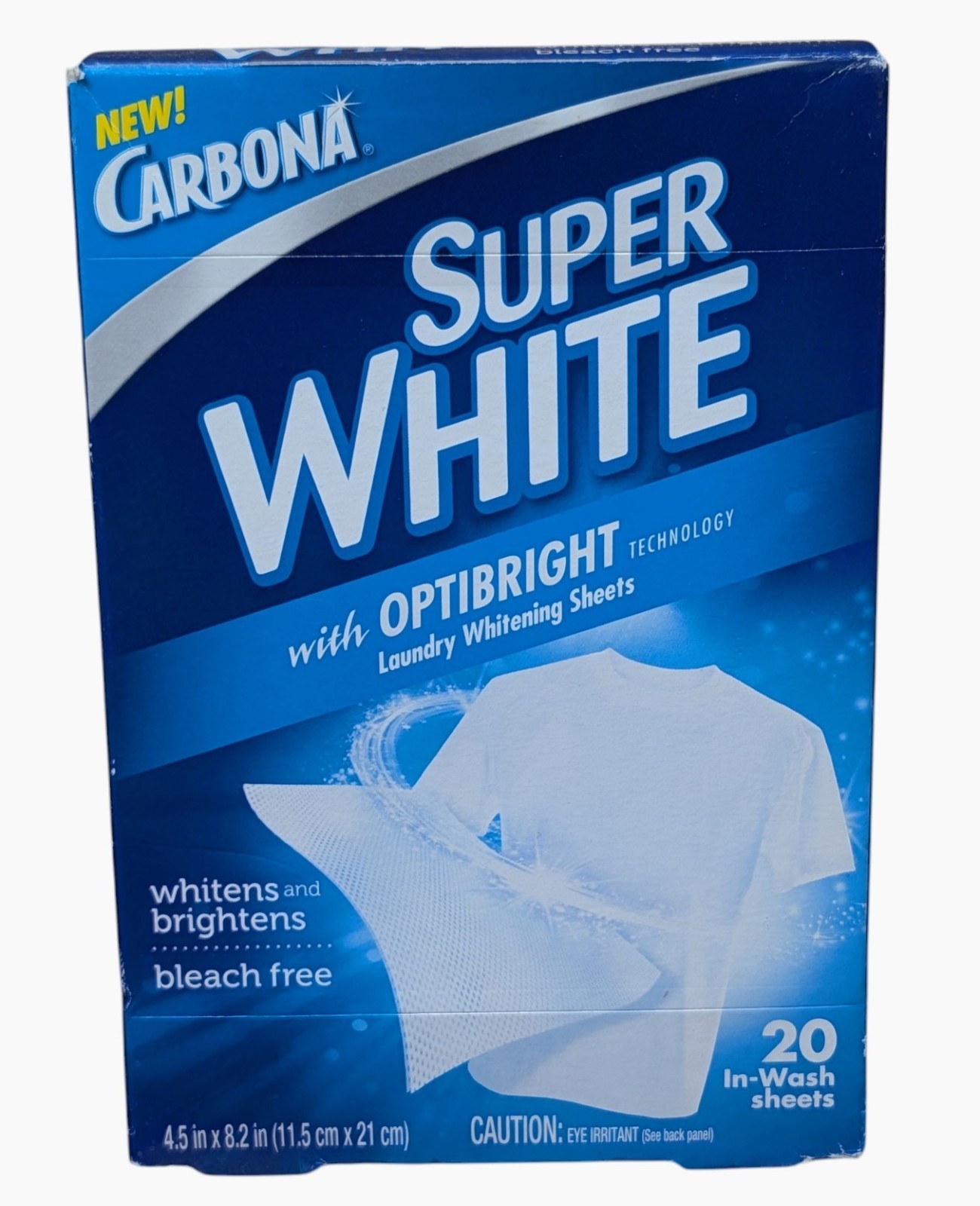 Carbona Super White With Optibright Technology – Bleach Free – 20 In-wash Sheets