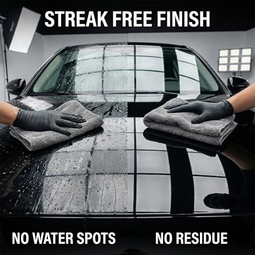 2 Pack Professional Large Microfiber Car Drying Towels (31″ x 24″), Scratch Free