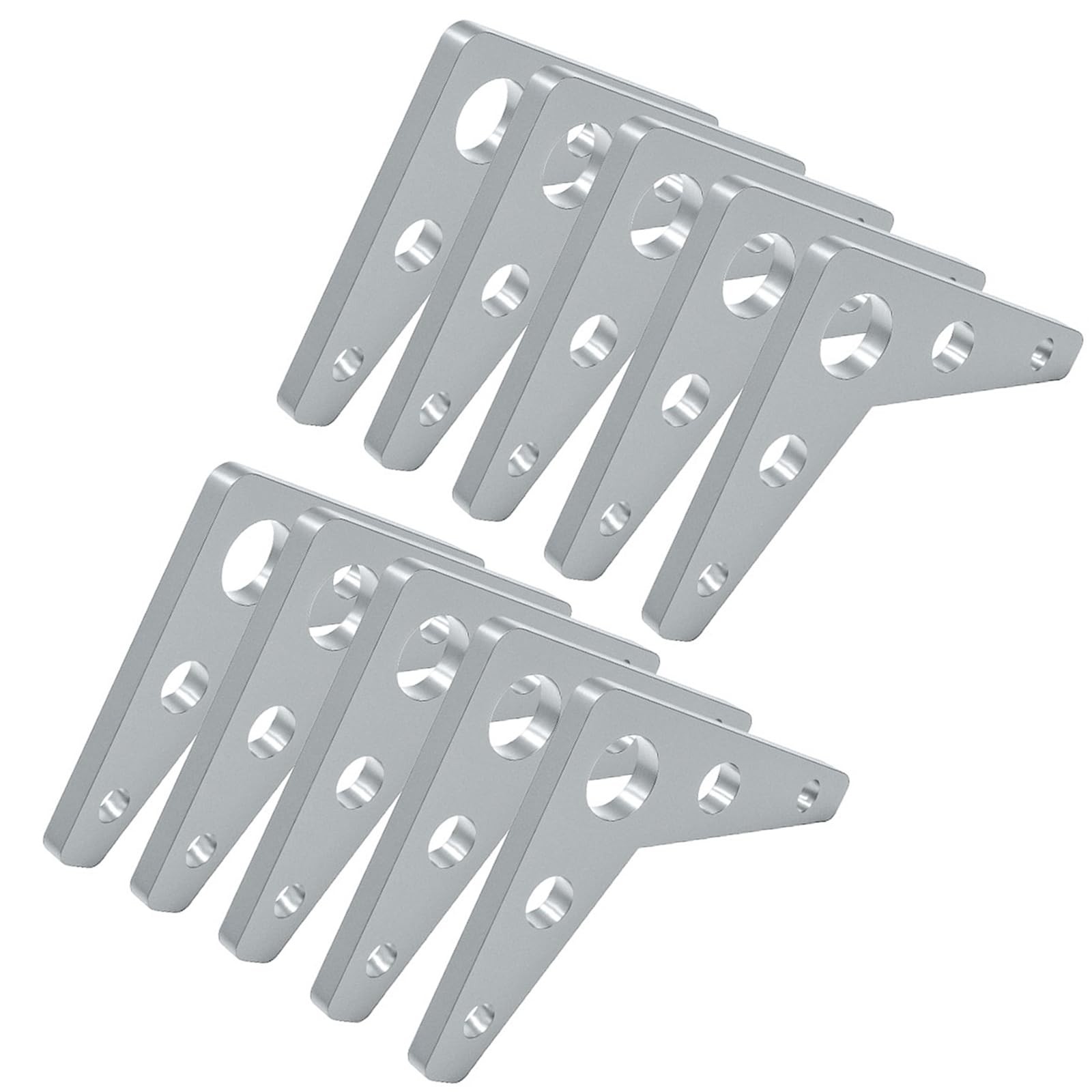 10 PCS 1/4 Inch Thick 90Degree Steel Weld On Gusset 5 Hole Tab 3×3 Inch