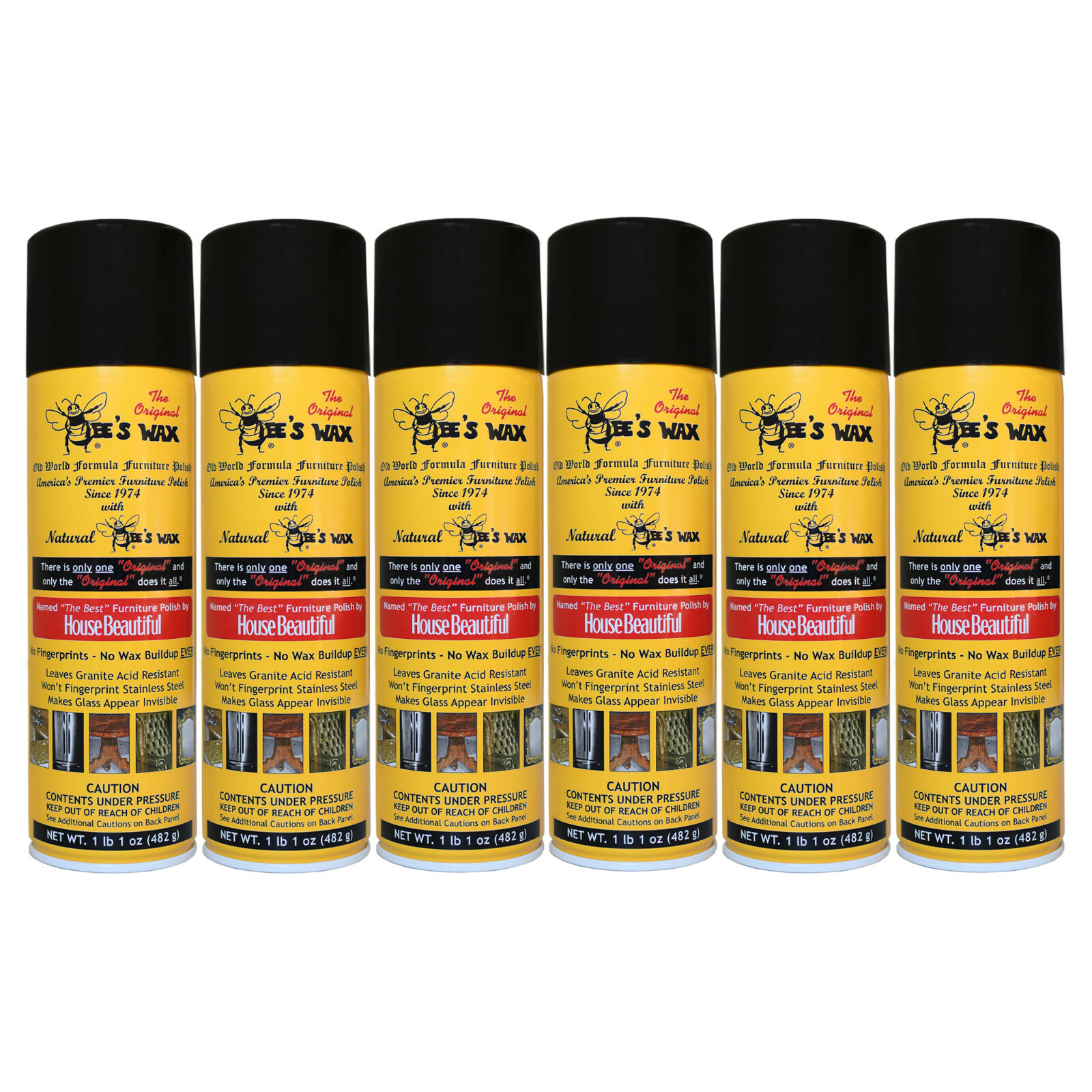 The Original BEE’S WAX Old World Formula Furniture Polish 6 Pack