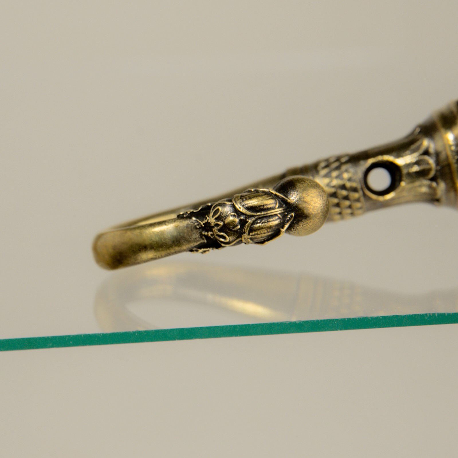 Pharaoh wall hook, a solid brass hook in the style of ancient Egypt.