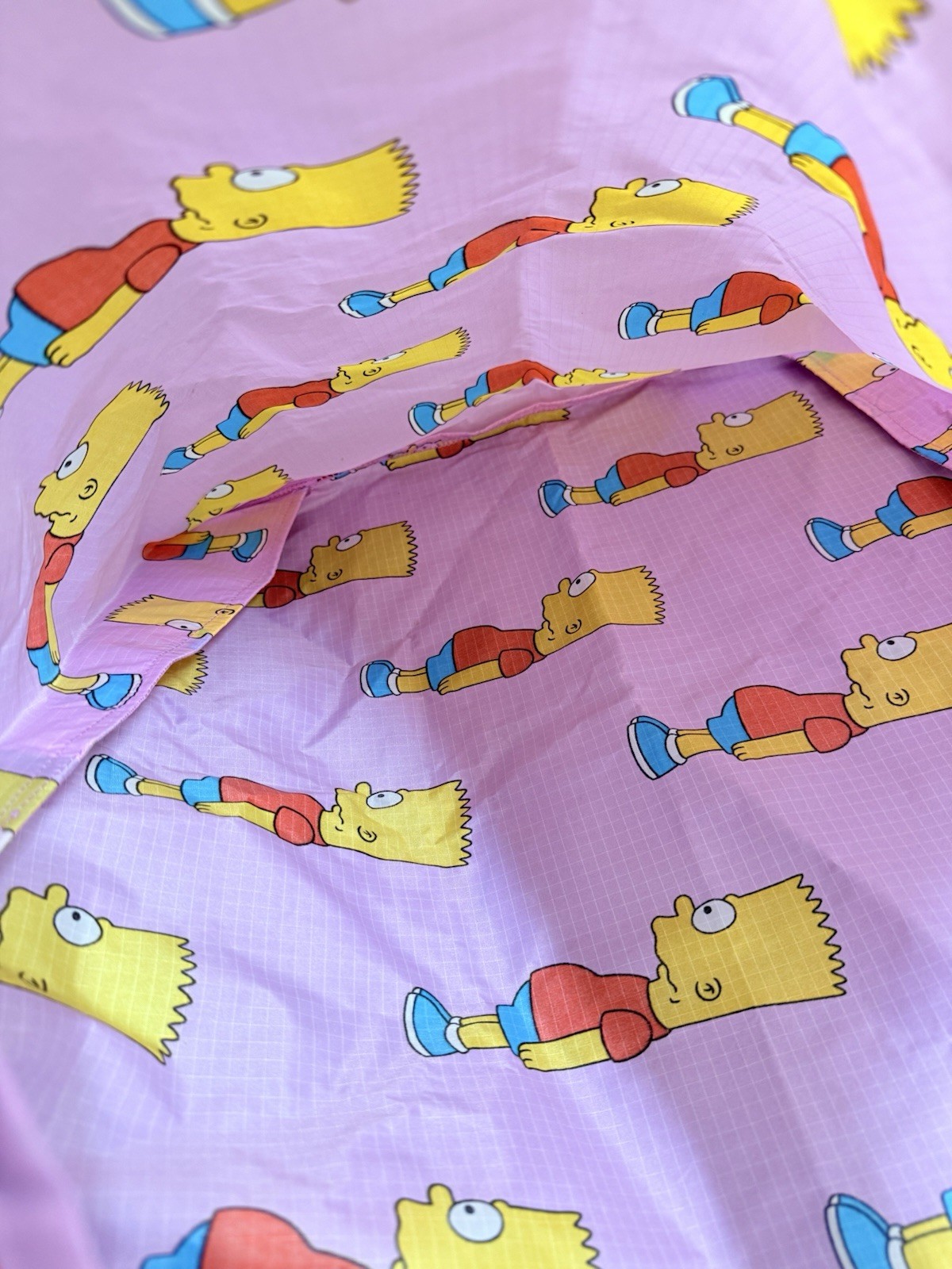 BAGGU The Simpsons Bart Simpson Nylon Pink Reuseable Grocery Tote Large Bag