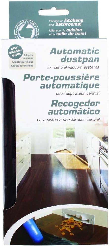Cen-Tec Systems Central Vacuum Automatic Dustpan Sweep Inlet, Black