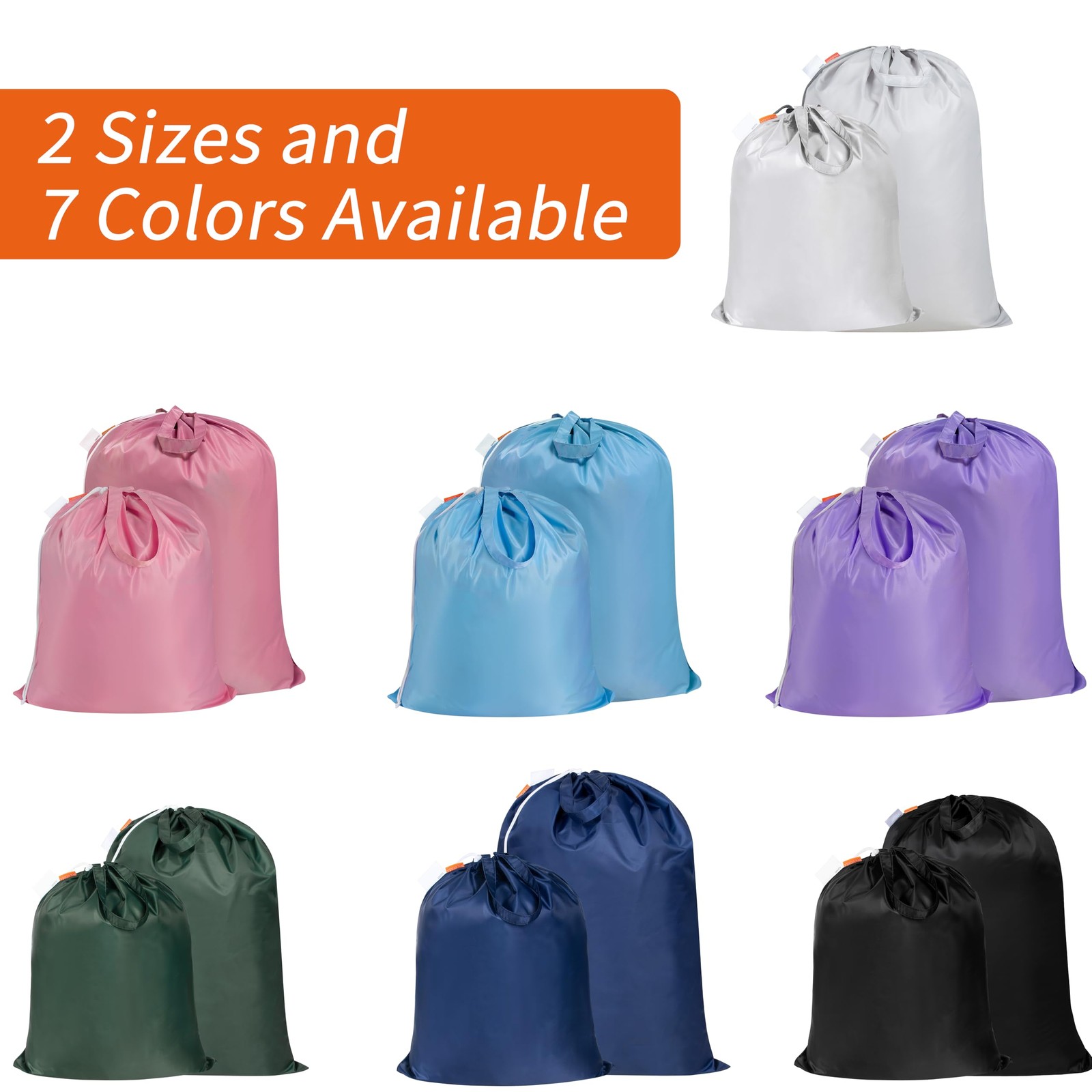 Extra Heavy Duty Large Laundry Bag with Sturdy Handles and Drawstring Closure, 2