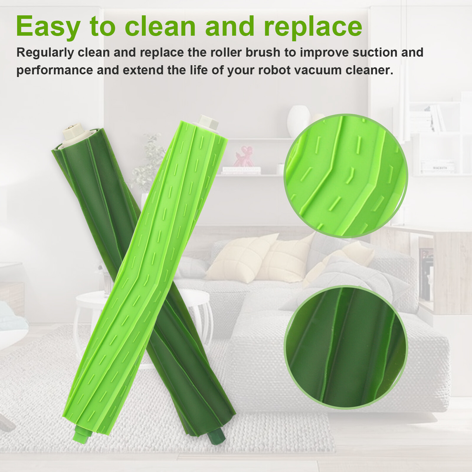 4PCS Replacement Roller Brushes For iRobot Roomba e5 e6 i7 i3+ i4 i6+ i7 i8 Plus