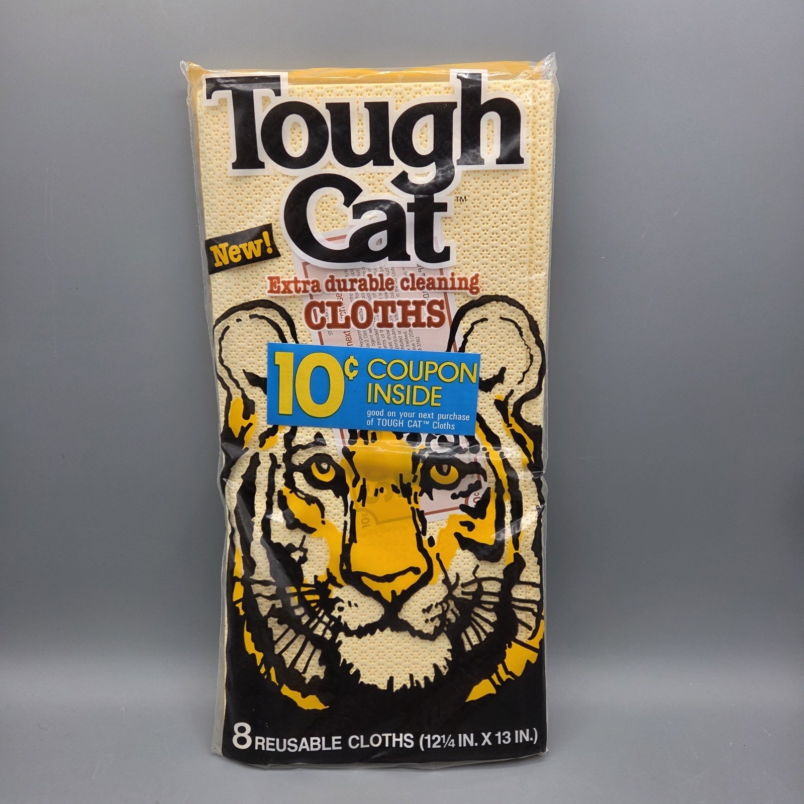 VTG 1980s Kimberly Clark Tough Cat Cleaning Cloths 8 Pack 12.25″ x 13″ Olefin