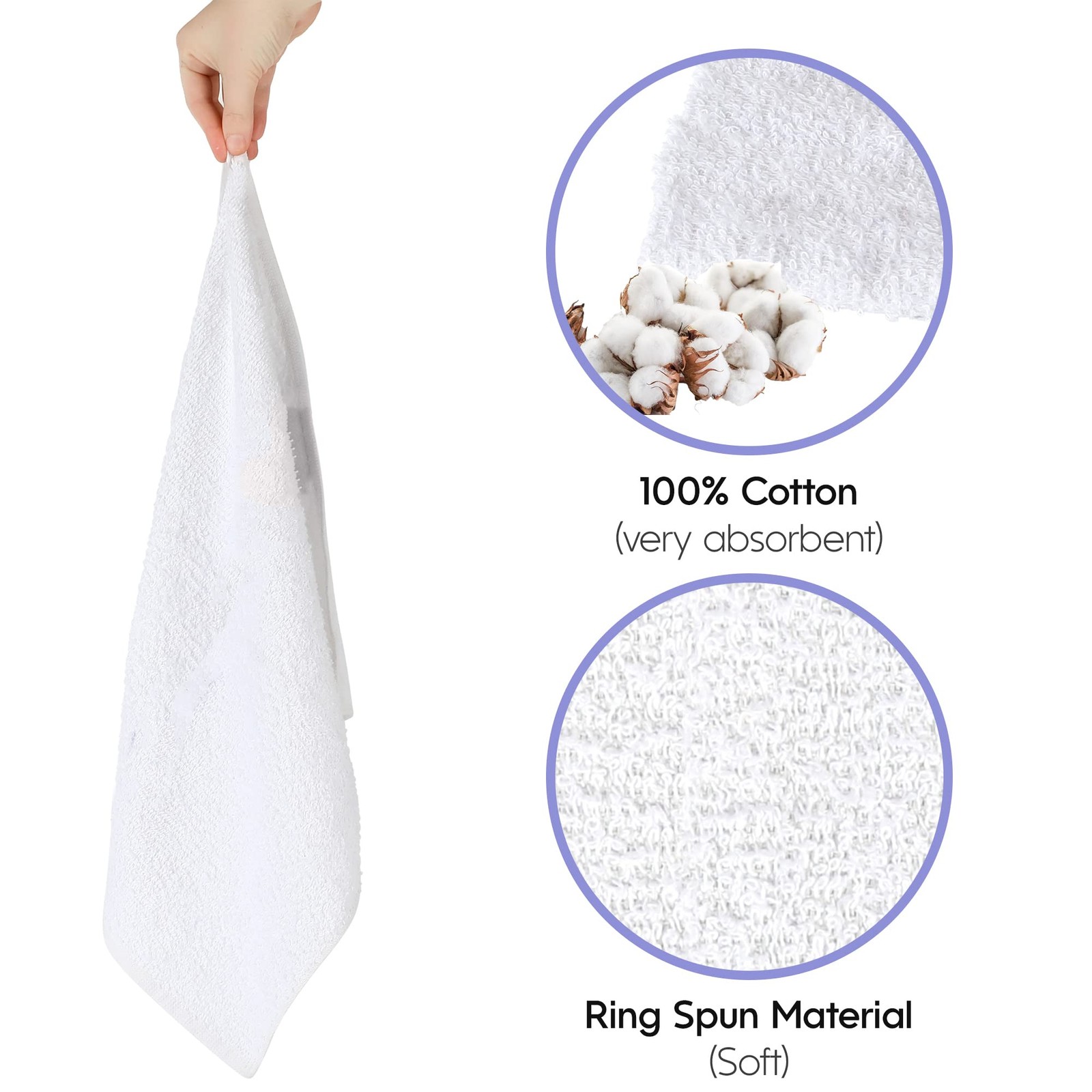 Kitchen Bar Mop Terry Towels 12 Pack – 100% Cotton – Size 14×17 – Perfect for…