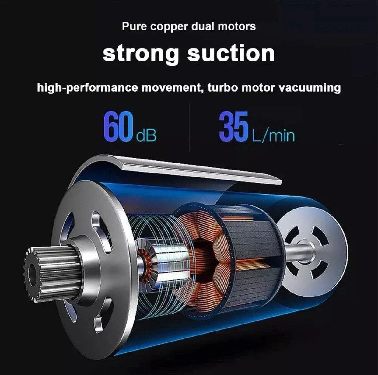 60W Cordless Handheld Vacuum Cleaner Small Mini Portable Car Auto Home Wireless