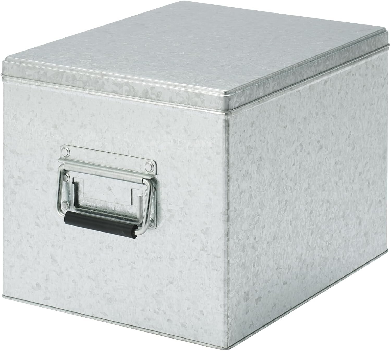 MUJI MoMA Large Galvanized Iron Box 10.2 in × 14.5 in × 9.4 in Silver Storage