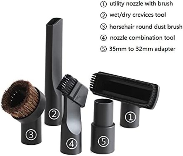 Versatile 5-Piece Vacuum Attachment Set – Ideal for Deep Cleaning & Home Care