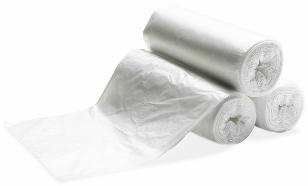 Waste Can Liners, 10 gal, 6 microns, 24″ x 24″, Natural, 1,000/Carton H242406N