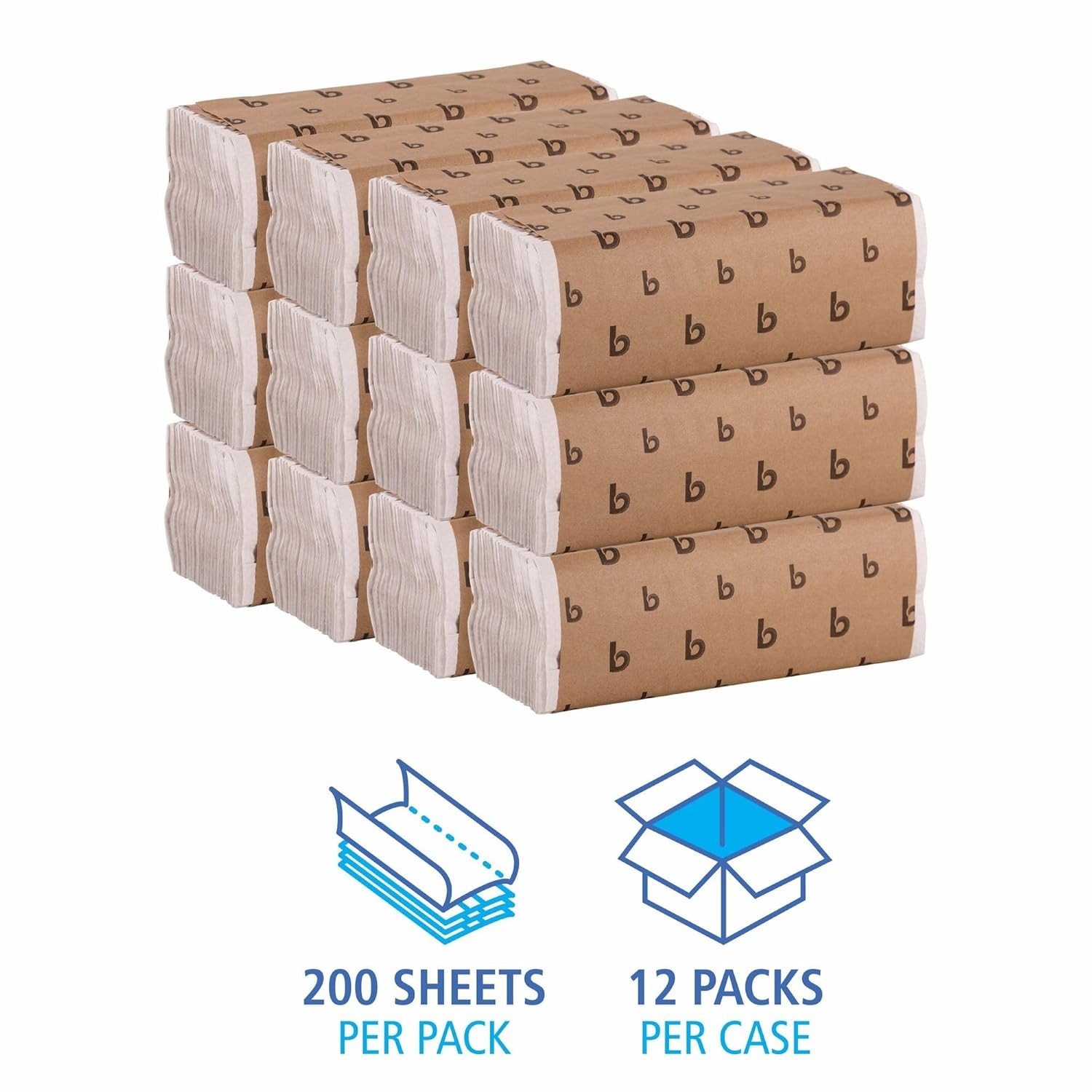 C-Fold Disposable Bathroom Paper Hand Towels, 1-Ply, 11.44 X 10, 200 Sheets/P…