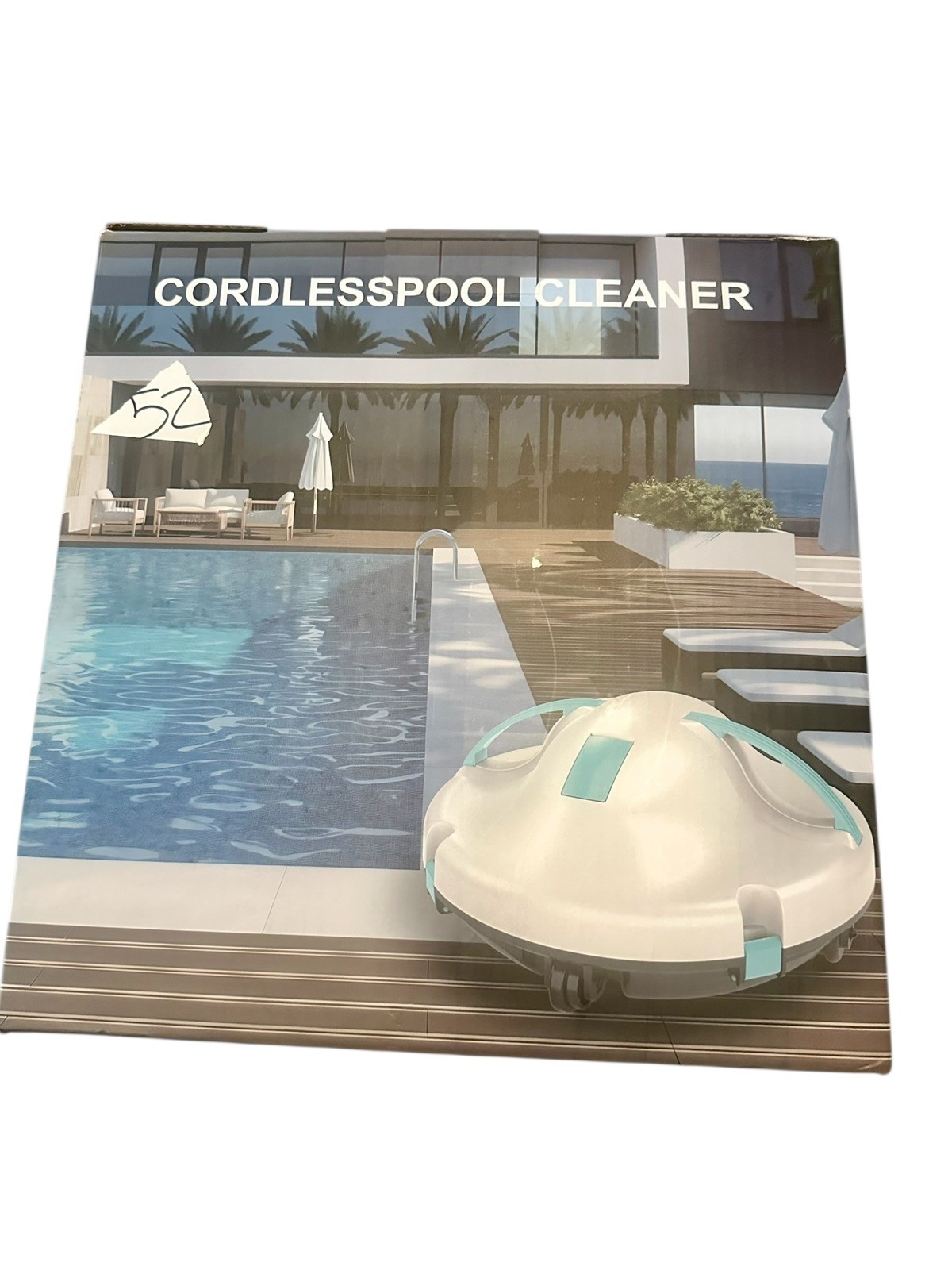 Cordless Robotic Pool Cleaner Vacuum IPX8 Waterproof 5200mAh Recharge 120 Mins