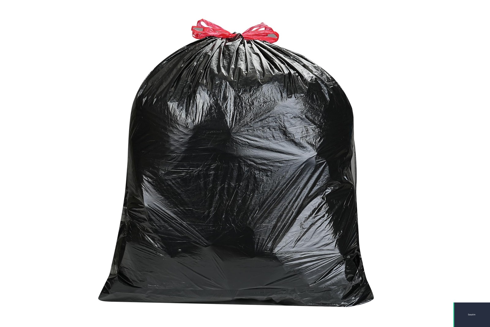 Trash Bags 30 Gallon 50 Pack Black Heavy Duty Drawstring PE 1.1 mil