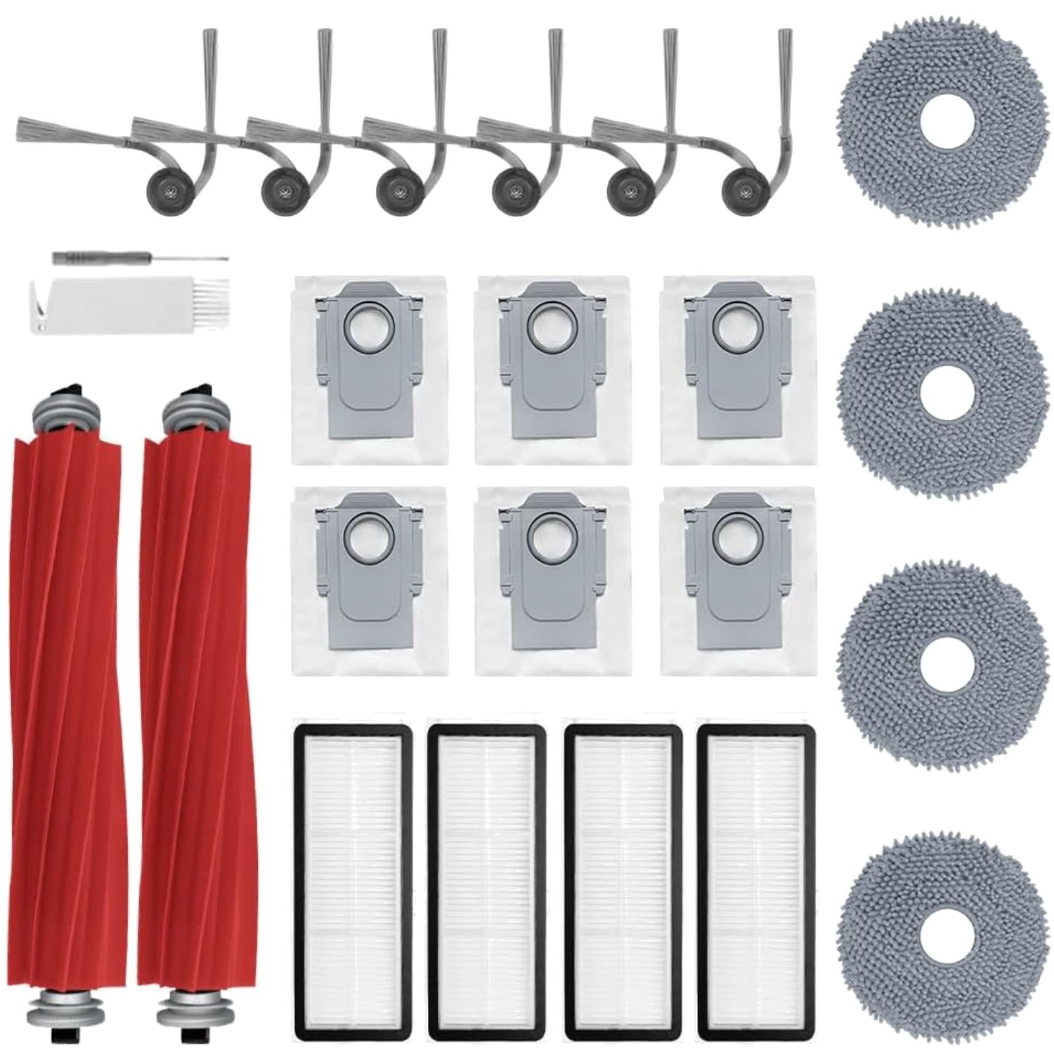 24Pcs Qrevo S Pro Accessories Kit – Compatible with Roborock
