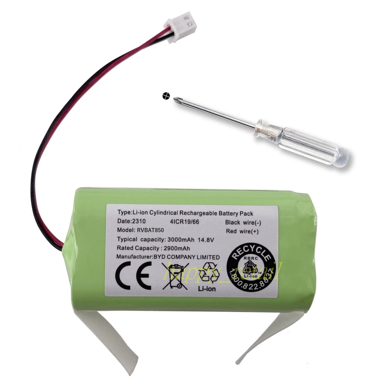 New Battery For Shark Vacuum RV1001AE UR1005AE RV1101ARUS UR1105ARUS RVBAT850