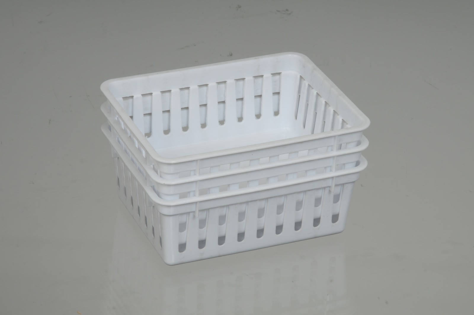 (6 Pack) Mainstays 3-Pack Square Mini Plastic Storage Tray Organizers, Stackable