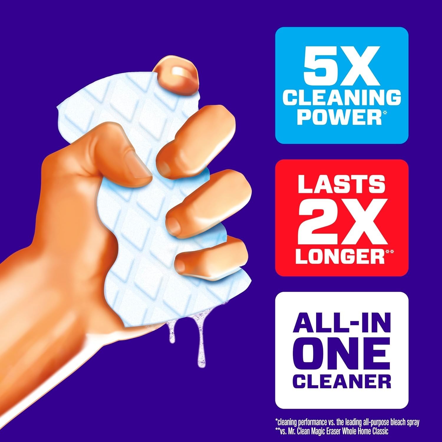 Mr. Clean Magic Eraser Original Cleaning Pads with Durafoam, White, 6 Count