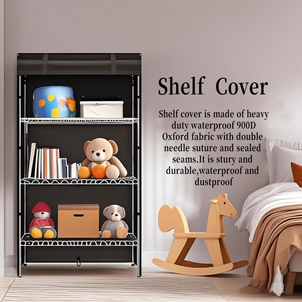 600D Oxford Cloth Thick Storage Shelf Cover (48″W x 18″D x 72″H)
