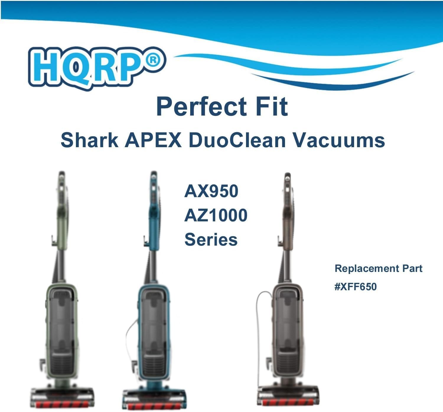 2 pack Filter Kit compatible with Shark APEX AX950 AX951 AX952 AZ1000 AZ1000W