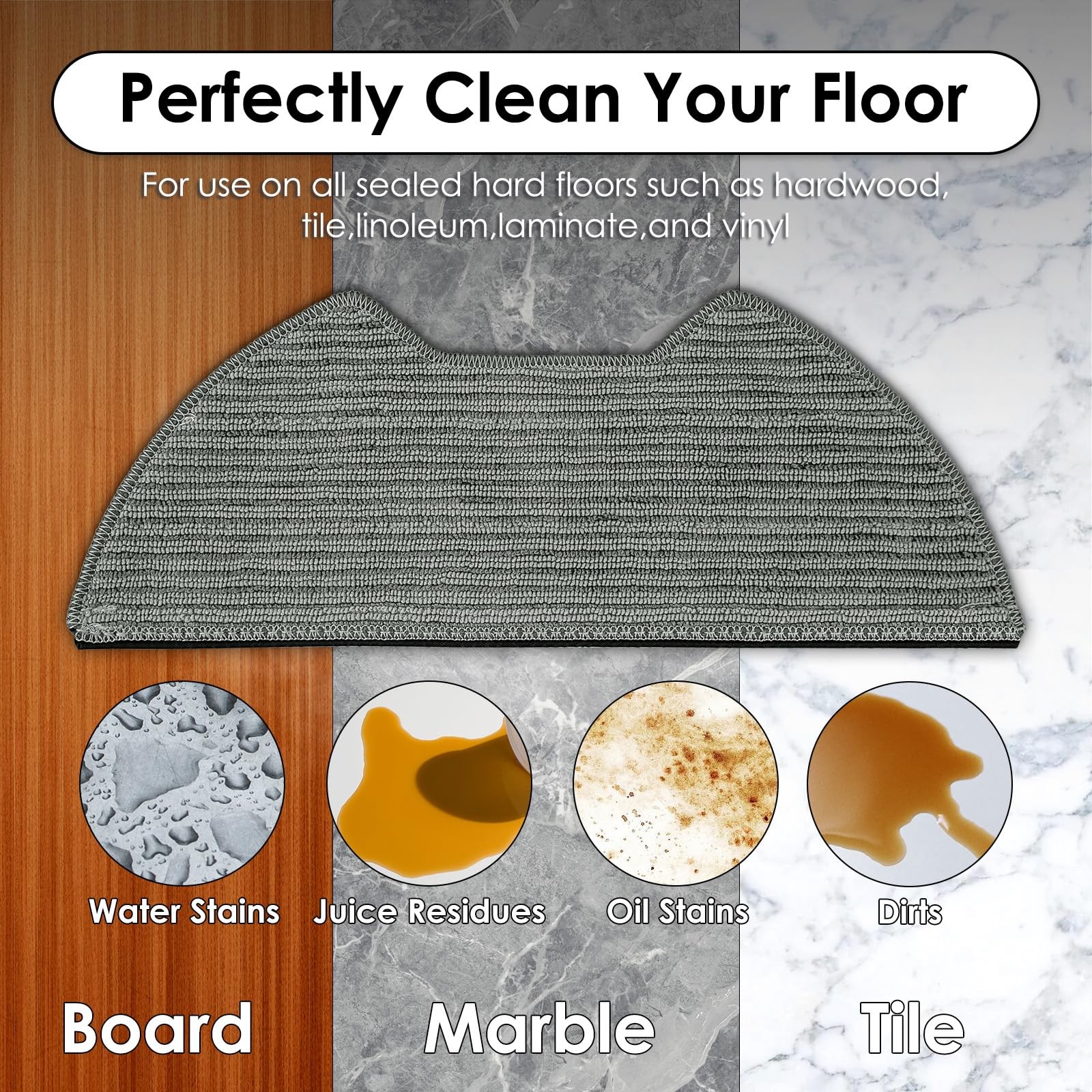 (3 Pack) UR2650WS Replacement Mop Pads Compatible with Shark Matrix Plus 2-in…
