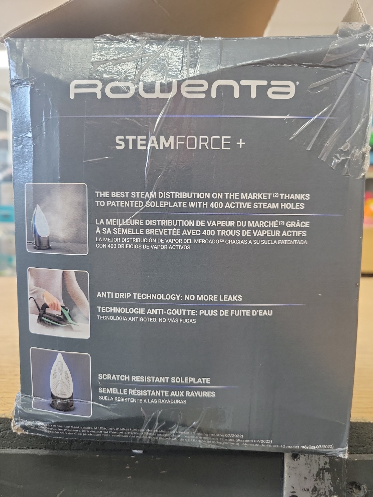 Rowenta Steam Force Stainless Steel Soleplate Steam Iron for Clothes, AntiDri…