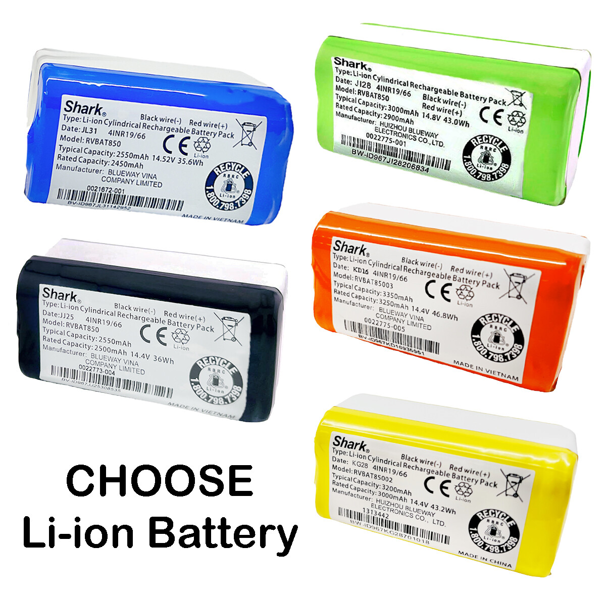 Original Li-ion Battery Replacement for Shark Robot Vacuum Cleaner