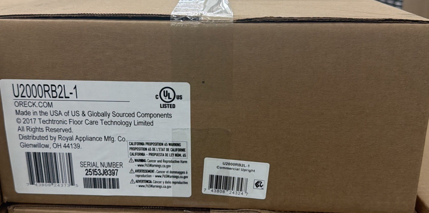 Oreck U2000RB2L-1 12″ Upright Bagged Vacuum Cleaner (NEW)