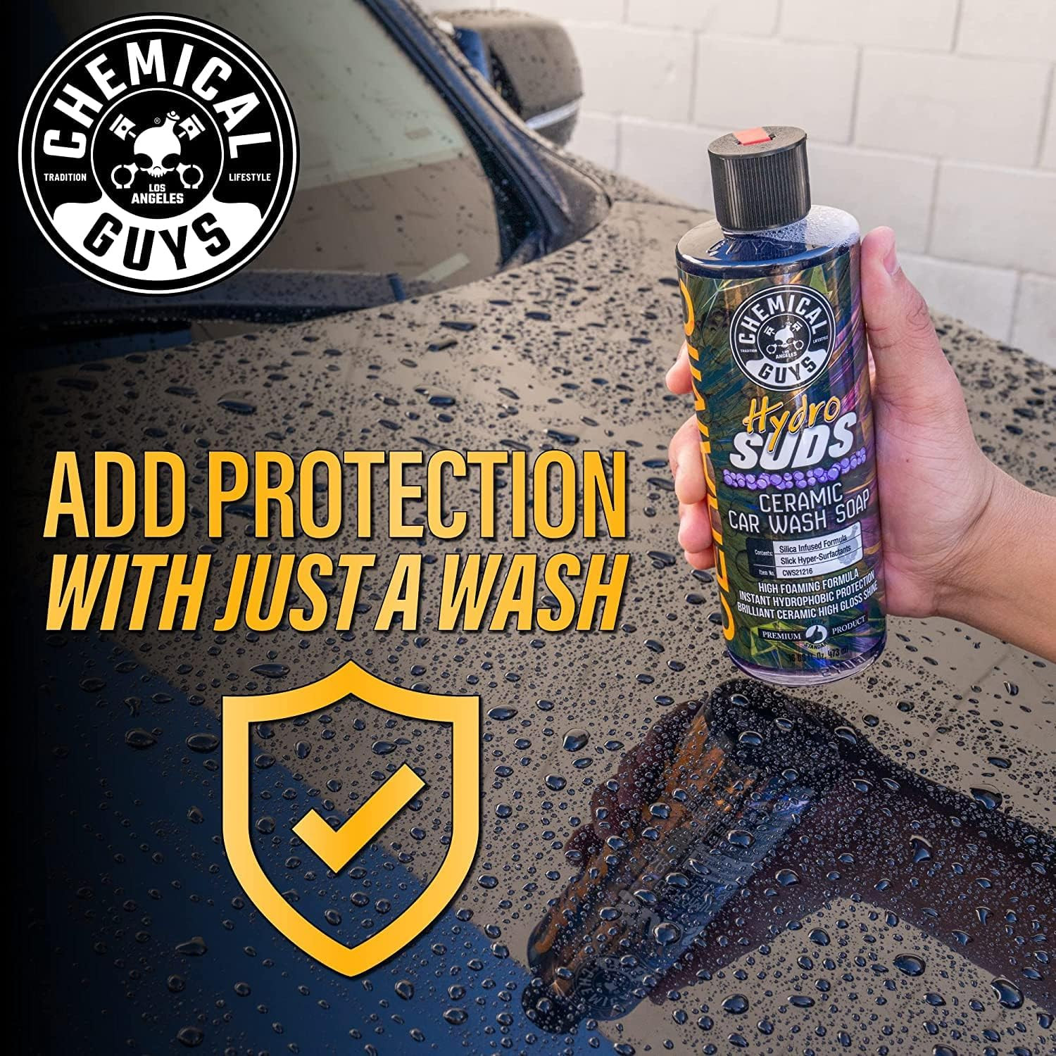 Hydrosuds Ceramic Sio₂ Shine High Foaming Car Wash Soap – Works with Foam Cannon
