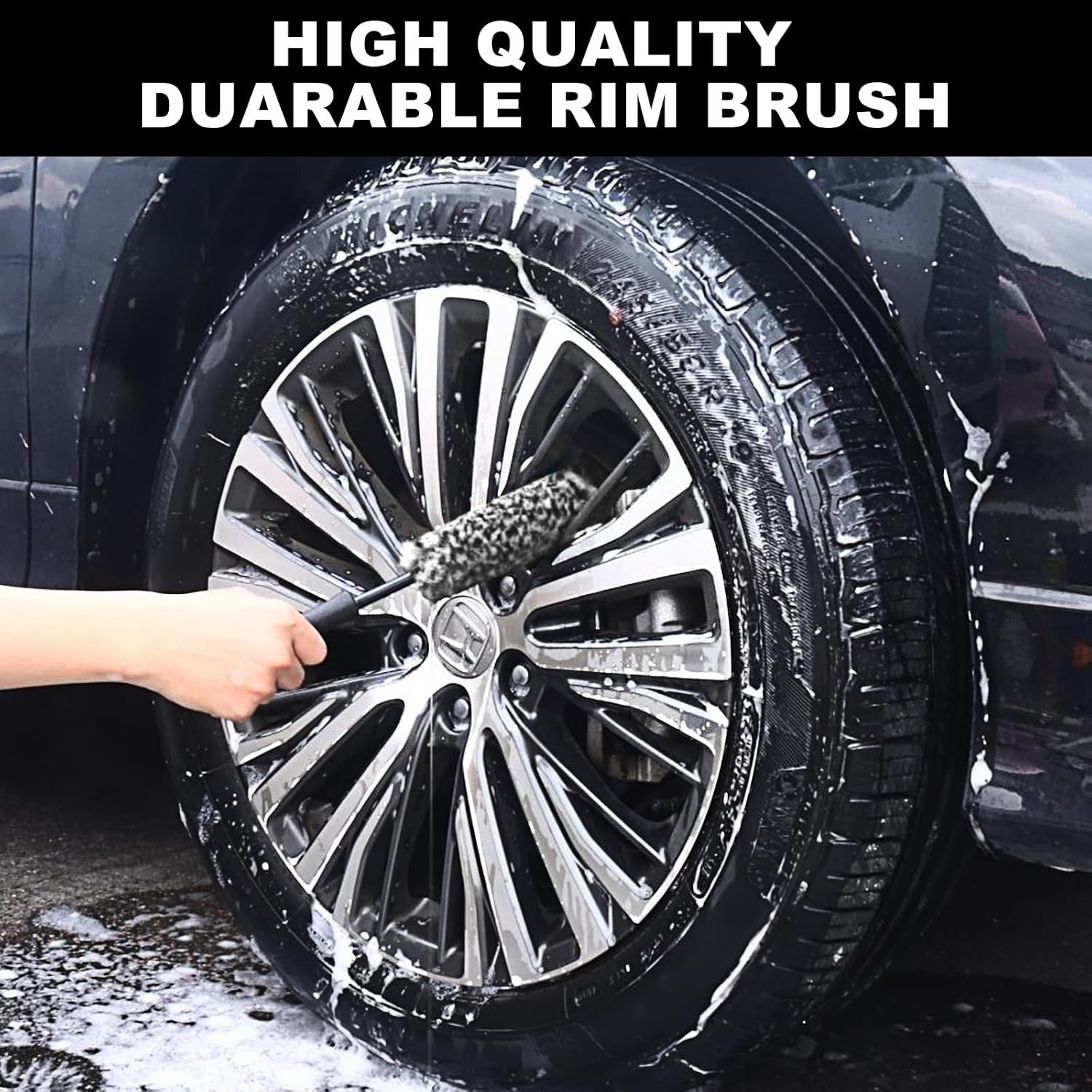 3PCS Wheel Brush Kit for Cleaning Wheel and Tire, Wheel and Rim Brush, Car